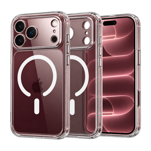 ESR Classic Hybrid transparente MagSafe pour iPhone 18 Pro Max sur fond transparent